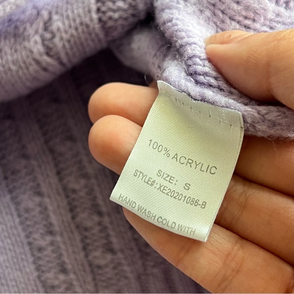 woven heart lavender y2k crop top + cardigan set nov sale - Picture 6 of 10